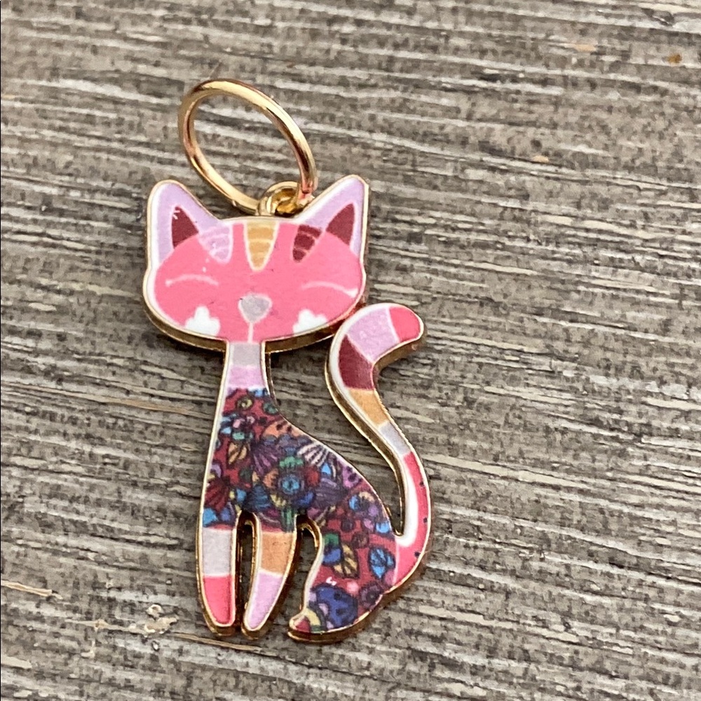 5/$10❤️❤️❤️NEW Colorful Cat Charm Pendant